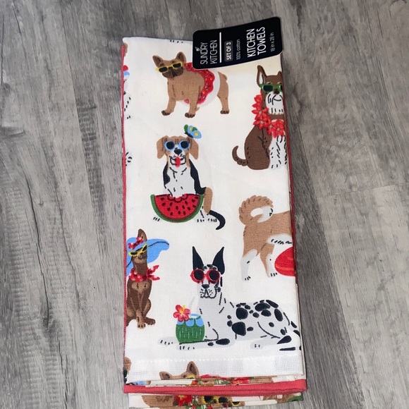 Sundry Other - Sundry Kitchen Cotton Towels - Dog print